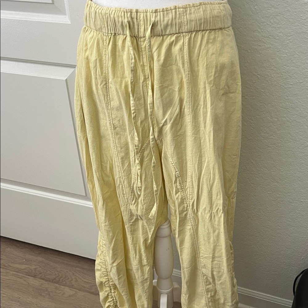 Free People Cream Drawstring Pants - Picture 3 of 6